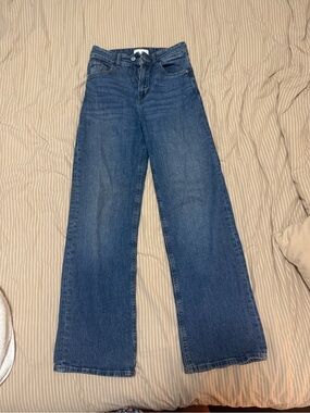 High Waisted Wide-Leg Flare Jeans - Blue